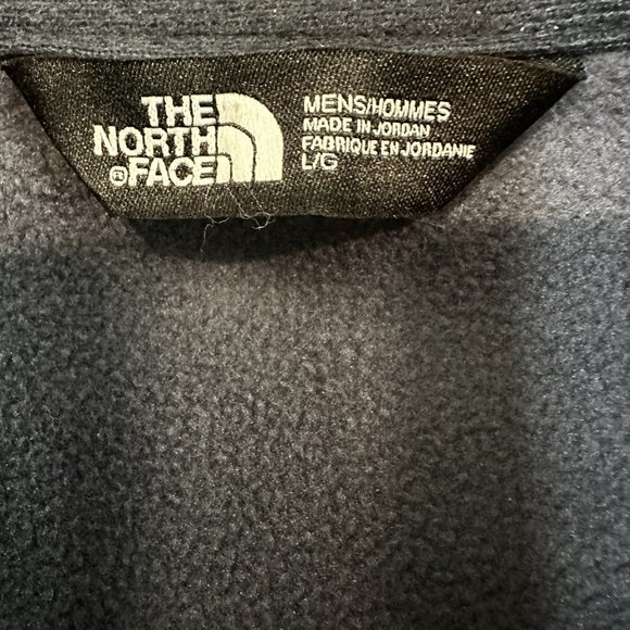 North Face Full Zip Sweatshirt Slate Gray Blue Zip Pockets EUC Mens Size Large - Picture 3 of 8